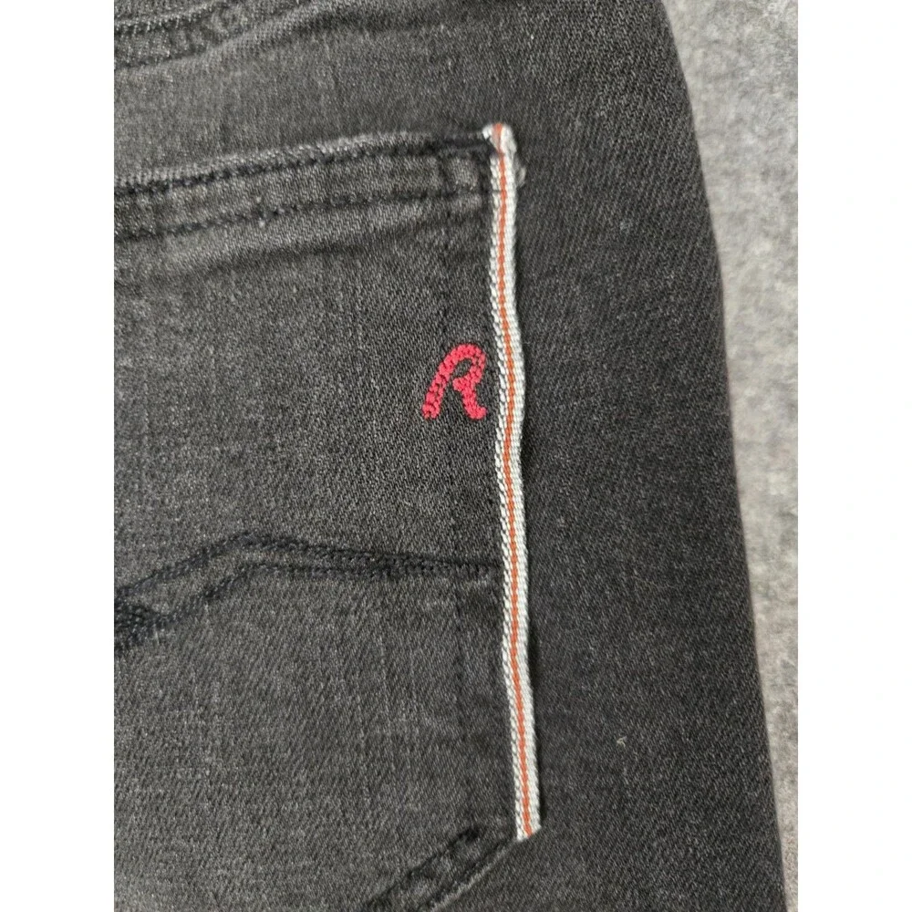 REPLAY Men's Stretch Selvedge Jeans Sz 32 x 29 Black Denim Japan